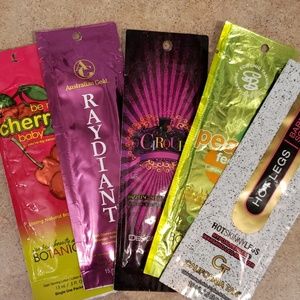 5 count tanning lotion packetts